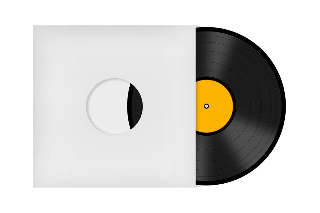 Black vinyl record disc