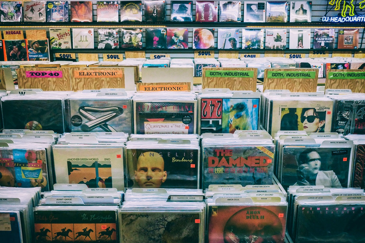 vinyl record store