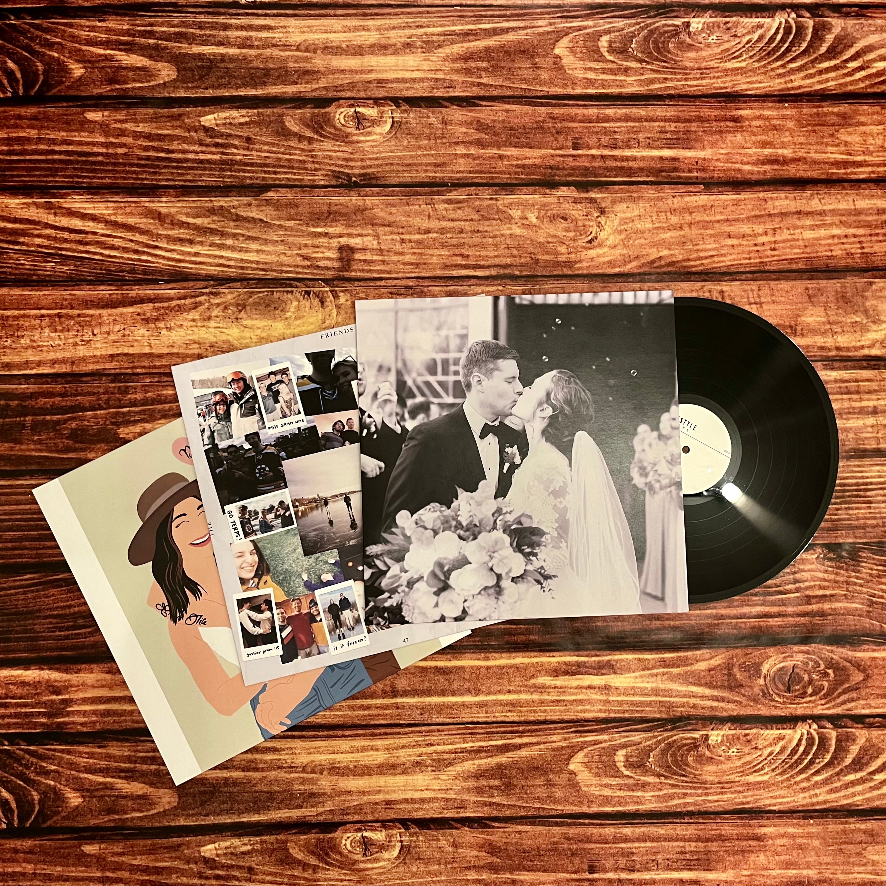 Custom vinyl record jackets with black vinyl