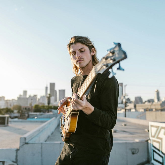 Luke makes custom vinyl records and plays guitar